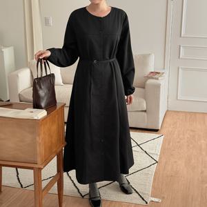 [제작] 커비인 라운드넥 롱 원피스 84120 빅사이즈 여성의류