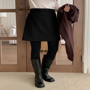 [제작] [속바지포함] 감탄핏 뒷밴딩 절개 미니 스커트 84530 빅사이즈 여성의류