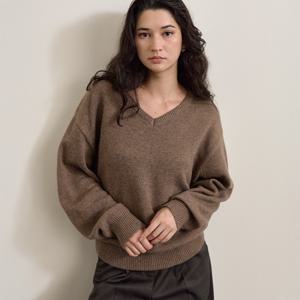 [제작] 클라우드 앙고라 브이넥 니트 84541 빅사이즈 여성의류