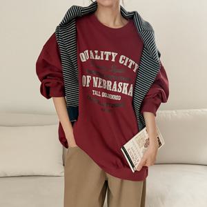 [제작] 퀄리티 시티 루즈핏 맨투맨 84410 빅사이즈 여성의류