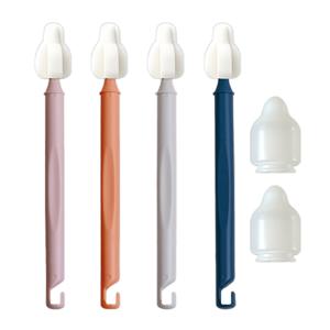 미니롱 세척솔 4P +캡2P 젖병 젖꼭지 텀블러 주방 세척 솔