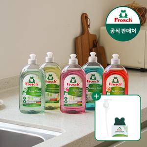 독일 주방세제 500ml 4개+펌프+수세미