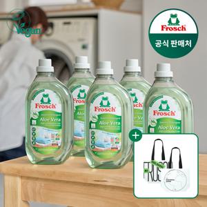 독일 세탁세제 1.5L 5개 (알로에베라 4개+택1)+리유저블백(랜덤)