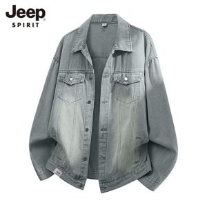 JEEP SPIRIT 커플코트 데님재킷 봄 가을 긴팔 캐주얼 데님외투
