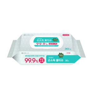 유한킴벌리 그린핑거 손소독 물티슈 30매