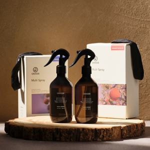 (2개)그라스 멀티스프레이 300ml(향 2종택1) 다용도 섬유방향제 룸스프레이 차량용방향제 +호랑이샤쉐