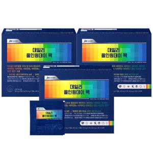JW중외제약 데일리 올인원데이 팩 x 3박스(3개월분) / 18종 멀티비타민+루테인+알티지오메가3 종합영양제