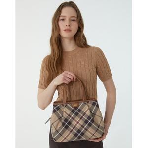 24FW 스테디셀러 브라운 체크 가죽 토트백 WCBA4F673W2