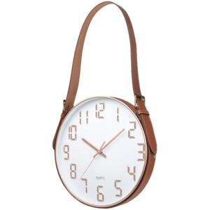 가죽밴드 원형 무소음 벽시계 거실 사무실 인테리어 벽걸이 시계 ODM-CLOCK07