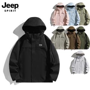 JEEP SPIRIT 남여공용 2024 아웃도어 트레킹 바람막이 방수 바람막이 자켓