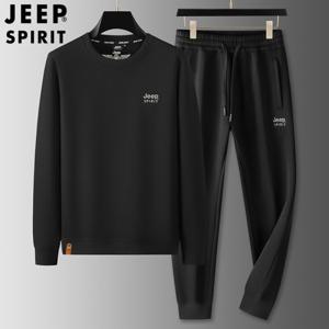 JEEP 남성 라운드 맨투맨 트레이닝 레포츠 세트
