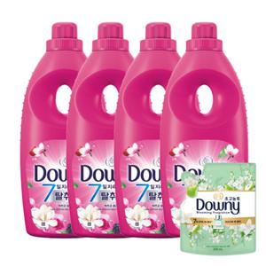 다우니 탈취파워 목련과 베리 초고농축 섬유유연제 본품 1L 4개 + 사은품