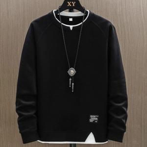 맨투맨 스웨트 데일리 트렌디 브랜드신작 남성 봄 가을 긴팔 티셔츠 자켓 플러스 셔츠 라운드넥 긴팔티