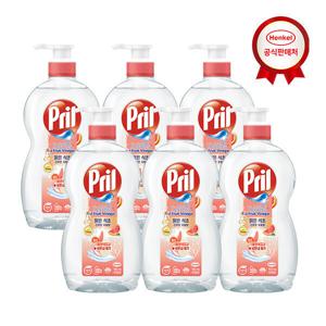프릴 맑은식초 산뜻한 자몽 700ml x6개 친환경 고농축 1종 주방세제