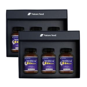 식물성 멜라토닌 5mg 쿨쿨쿨zzz 선물세트 2박스   총12개월분 120x3병x2set 선물세트+쇼핑백