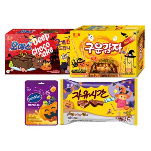 (해태할로윈에디션)오예스 20입+구운감자5입135g+미니자유시간500g+썬키스트사탕317g