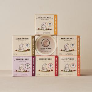 ALIBEBE 앨리스 과일 퓨레(1박스 100g x 2팩) 6개월 아기퓨레