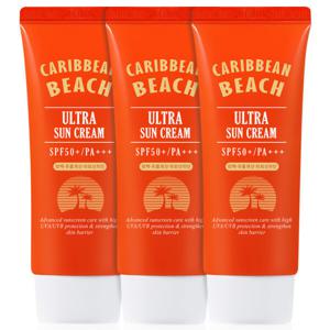 캐리비안비치 대용량 톤업 썬크림 60ml 3개 (SPF50+ PA+++)