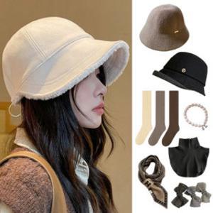 (25%+15%)(사은품/할인)겨울준비 고급 모자 니트 벙거지 버킷햇 양말 머플러 헤어 땡처리  사은품/할인