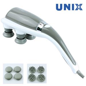 유닉스 솔리드 핸드 안마기 MX-2900(교체봉 2종)  진동 어깨 손 종아리 마사지기 마사지건