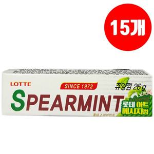 롯데 스피아민트 26g x 15개 무료배송 / 껌 과자 간식