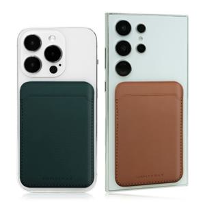 핸드폰 부착형 레더 카드 지갑 포켓 수납 카드케이스 홀더