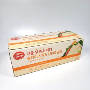 서울우유 무색소 체다 슬라이스치즈 멀티 1800g