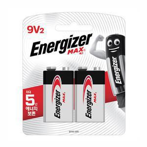 에너자이저 알카라인 건전지 맥스 9V 2입 (2알)