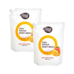 샤워메이트 리필용 대용량 망고바디워시 2000ml 2개