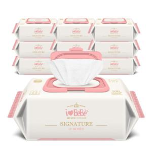 아기물티슈 시그니처 오로제 100매X캡형 엠보 10팩