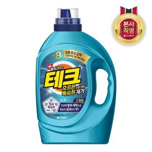 엘지생활건강 테크 호르몬특유취제거 액체세제 드럼 용기 2.7L