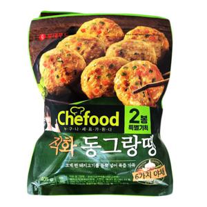 롯데 쉐푸드 직화 동그랑땡 405gx2개/냉동