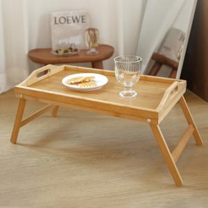 침대 원목 접이식테이블 좌식 베드트레이 미니 식탁 테이블 OTB-BD65