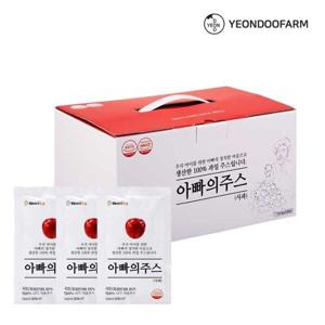 하프클럽/연두팜찢어먹는 아빠의주스 사과즙 30개입 1박스 100ml