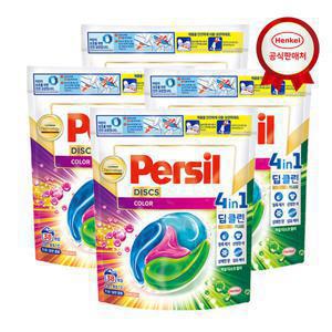 퍼실 디스크 컬러 38개입 x4개 캡슐형 세탁세제