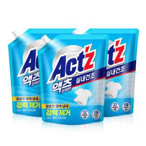 액체세탁세제 액츠퍼펙트 실내건조 2.2Lx3개(일반드럼겸용)