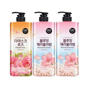 온더바디 플라워 바디워시 900g 3개 체리 2개 + 로즈 1개