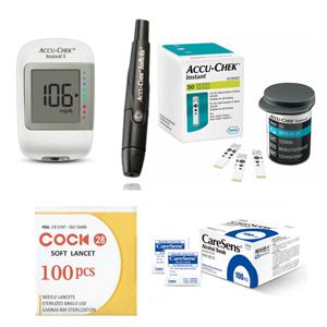 아큐첵 인스턴트 에스 Instant S 혈당측정기 풀세트 (기계+채혈기+시험지50+호환침110+솜100+파우치)
