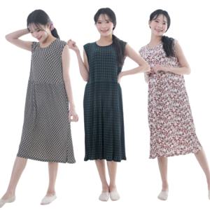민소매 나시 플리츠 냉장고 원피스잠옷 빅사이즈 홈웨어원피스