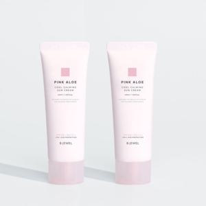 1+1 비주얼 핑크알로에 쿨카밍 에센스 선크림 40ml 추천 SPF 50+ PA++++