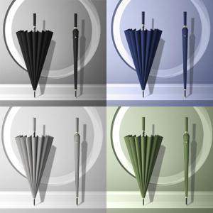 튼튼한 16K 자동 장우산 대형 경량 가죽손잡이 우산 OUB-A16K