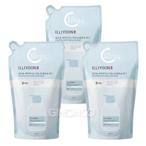 일리윤 세라마이드 아토 6.0 탑투토 워시 리필 500ml 3개 약산성 올인원