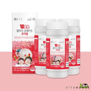 종근당 젤튼튼 알티지 오메가3 츄어블 700mg x 90캡슐 3박스 (3개월분) 어린이 키즈 V