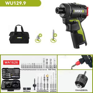 웍스 12V 충전 드릴 드라이버 WU129 베어툴 본체 + WA1626 비트세트 D