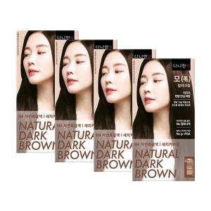 다나한 모 한방 칼라크림 새치커버용 염모제 염색약 N4 자연흑갈색 x 4개