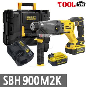 스탠리 SBH900M2K 충전 로터리 함마드릴 20V 4.0Ah 배터리 2팩 햄머드릴 SBH900M2K