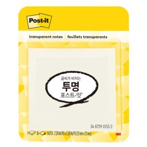 3M 포스트잇 투명노트 73 x 73 1개 36매