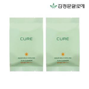 김정문알로에 큐어 아쿠아 마일드 선쿠션 리필 시즌3 2개
