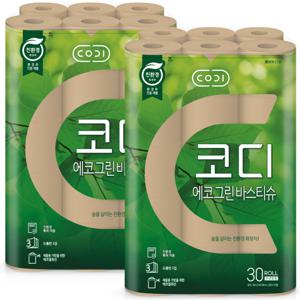 코디 에코그린 바스티슈 30m 30롤 2팩
