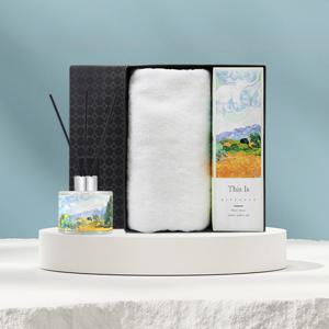 디스이즈 디퓨저 수건 세트 명화 A (뉴컬러 무지) 단체선물 결혼답례품 명절 회사 선물 답례품 쇼핑백증정